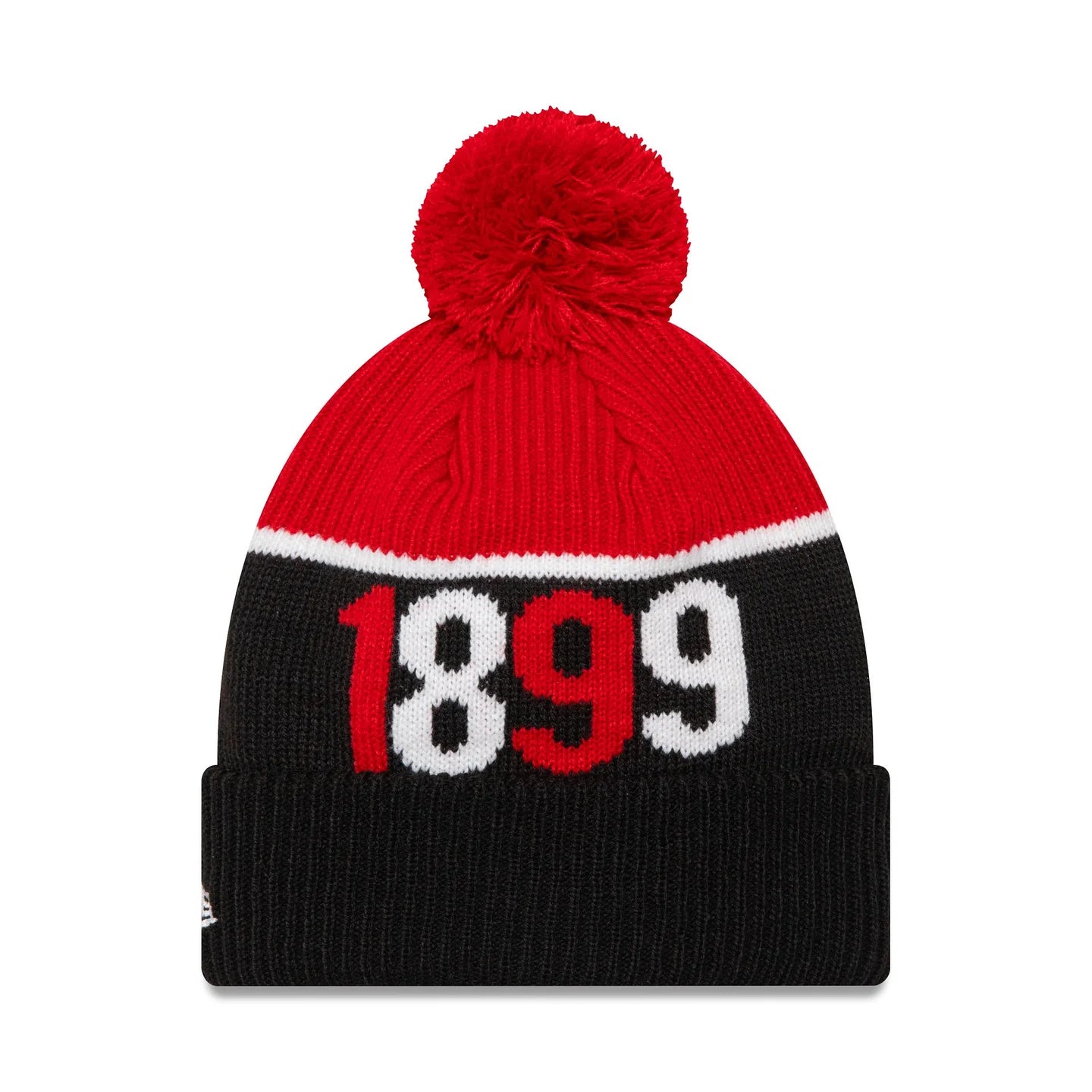 AC Milan FC Beanie - Black Red Sport Serie A Pom - New Era